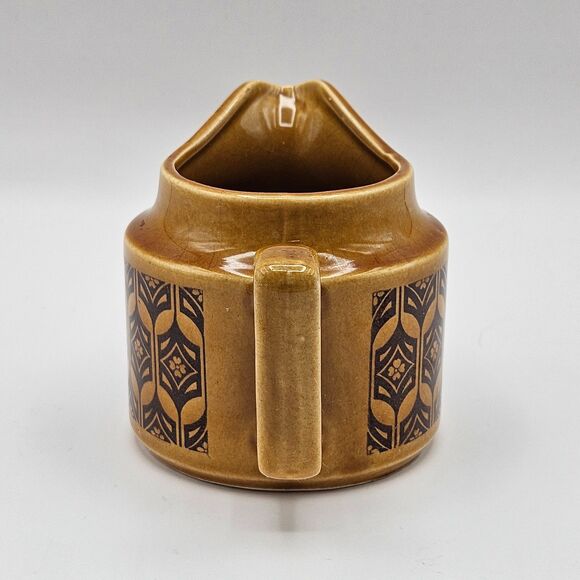 Royal Sealy Creamer Cream Pitcher Brown Yellow Amber Retro Vintage - Picture 4 of 12